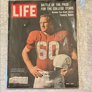 Vintage LIFE Magazine - December 1965 Issue- Cover Features Tommy Nobis